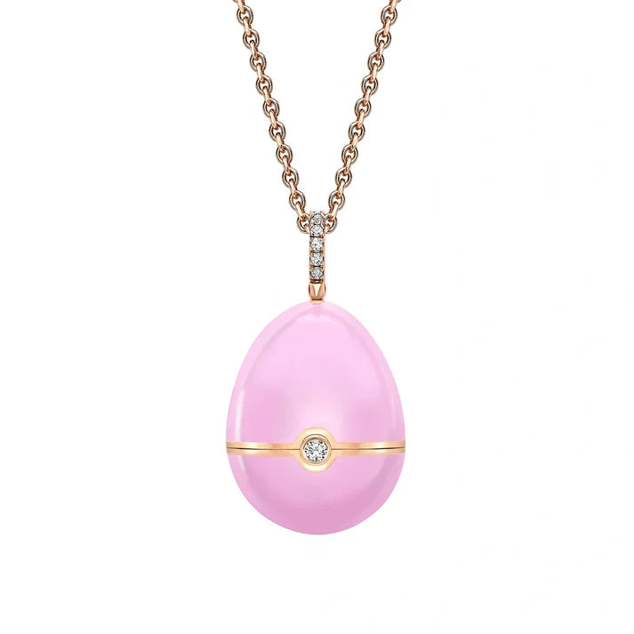 FABERGE Lacquer Heart Surprise Locket - K.S. Sze & Sons