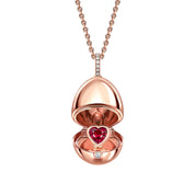 FABERGE Ruby Heart Surprise Locket - K.S. Sze & Sons