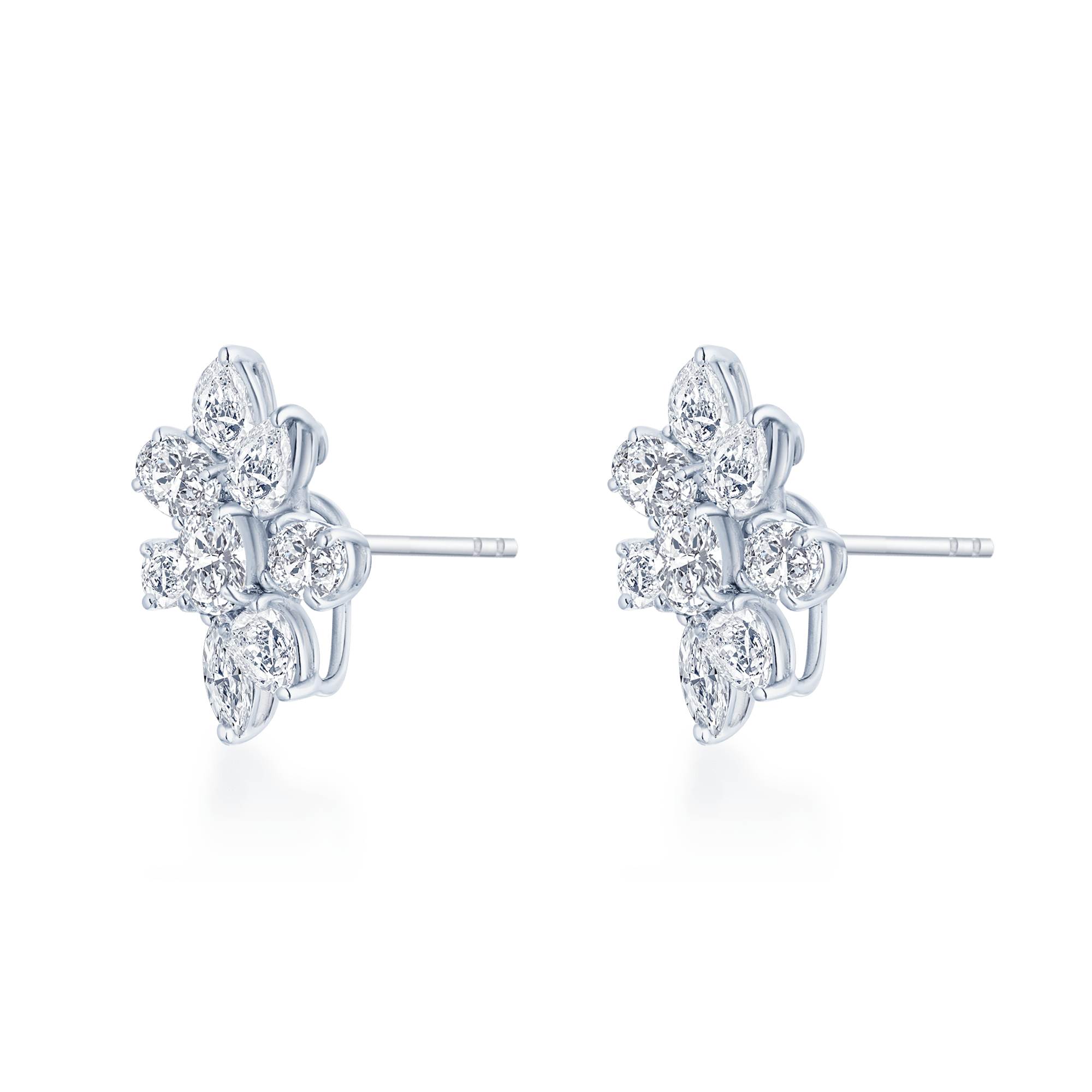 Fancy Shape Diamond Earrings - K.S. Sze & Sons