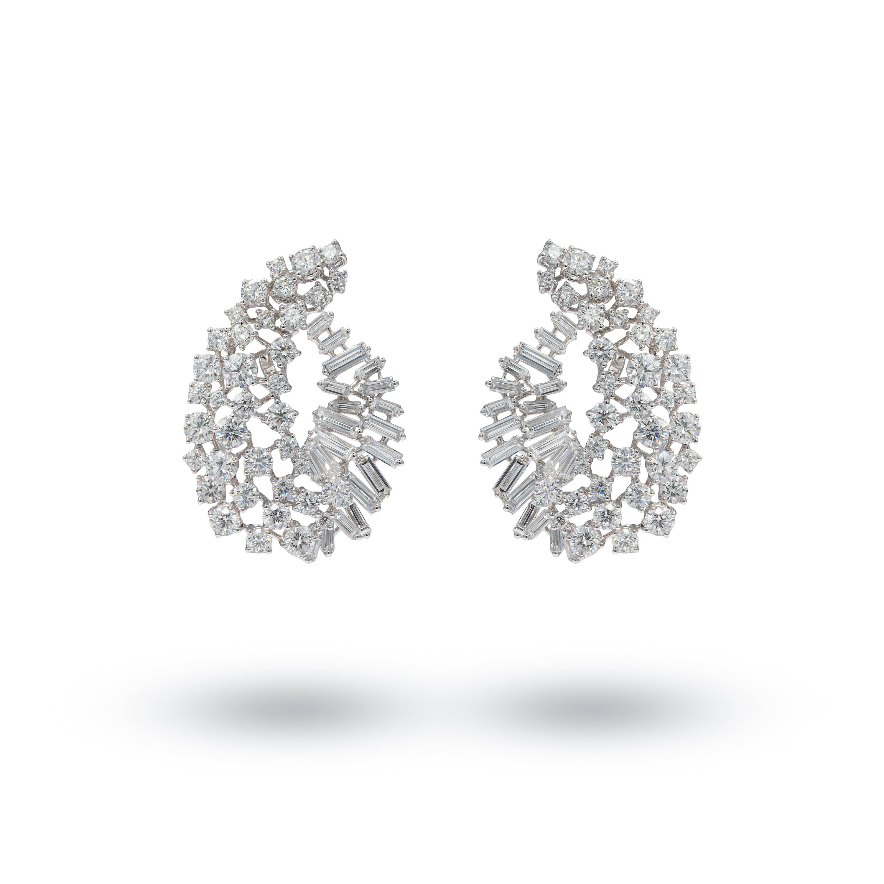 Fancy Shaped Diamond Earrings - K.S. Sze & Sons