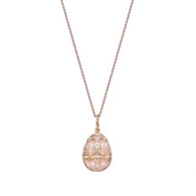 FABERGE Pink Guilloché Enamel Egg Pendant - K.S. Sze & Sons