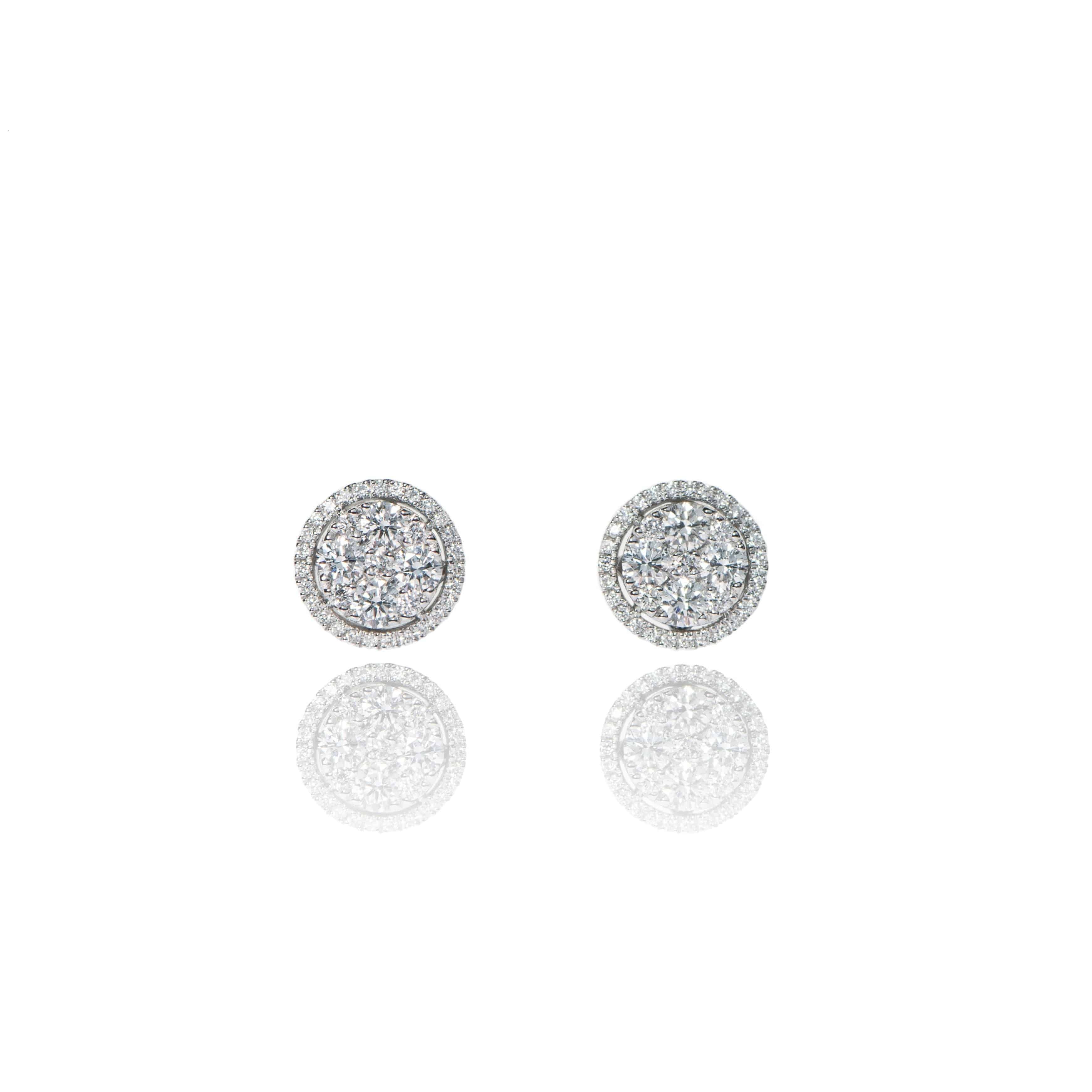 Illusion Halo Studs - K.S. Sze & Sons