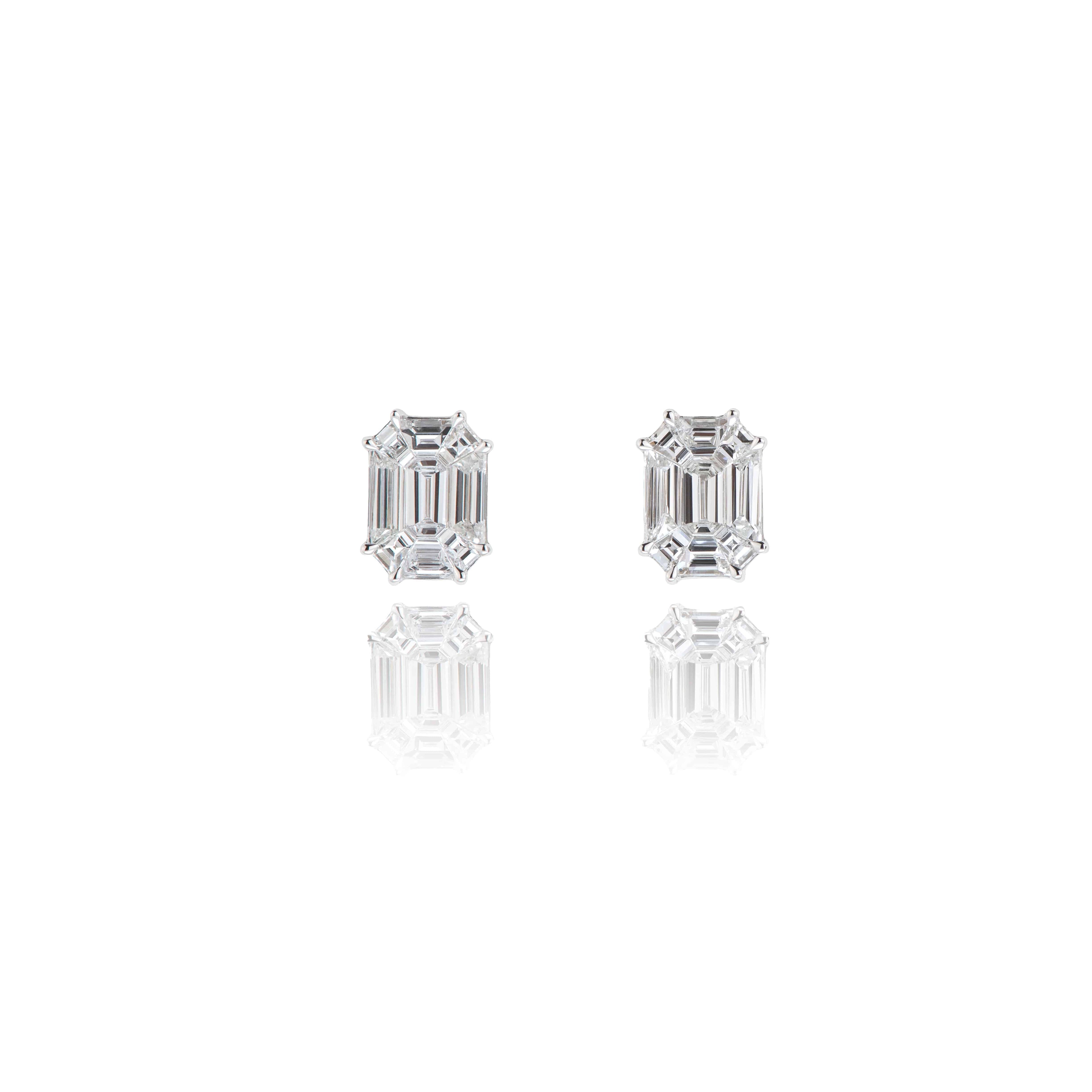 Illusion Octagonal Studs - K.S. Sze & Sons