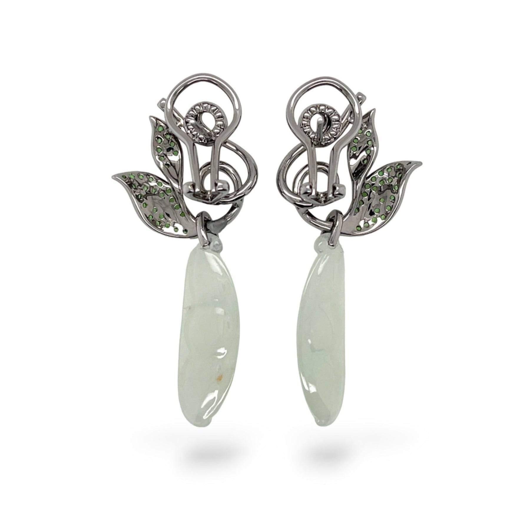 Jade Feicui Earrings - K.S. Sze & Sons