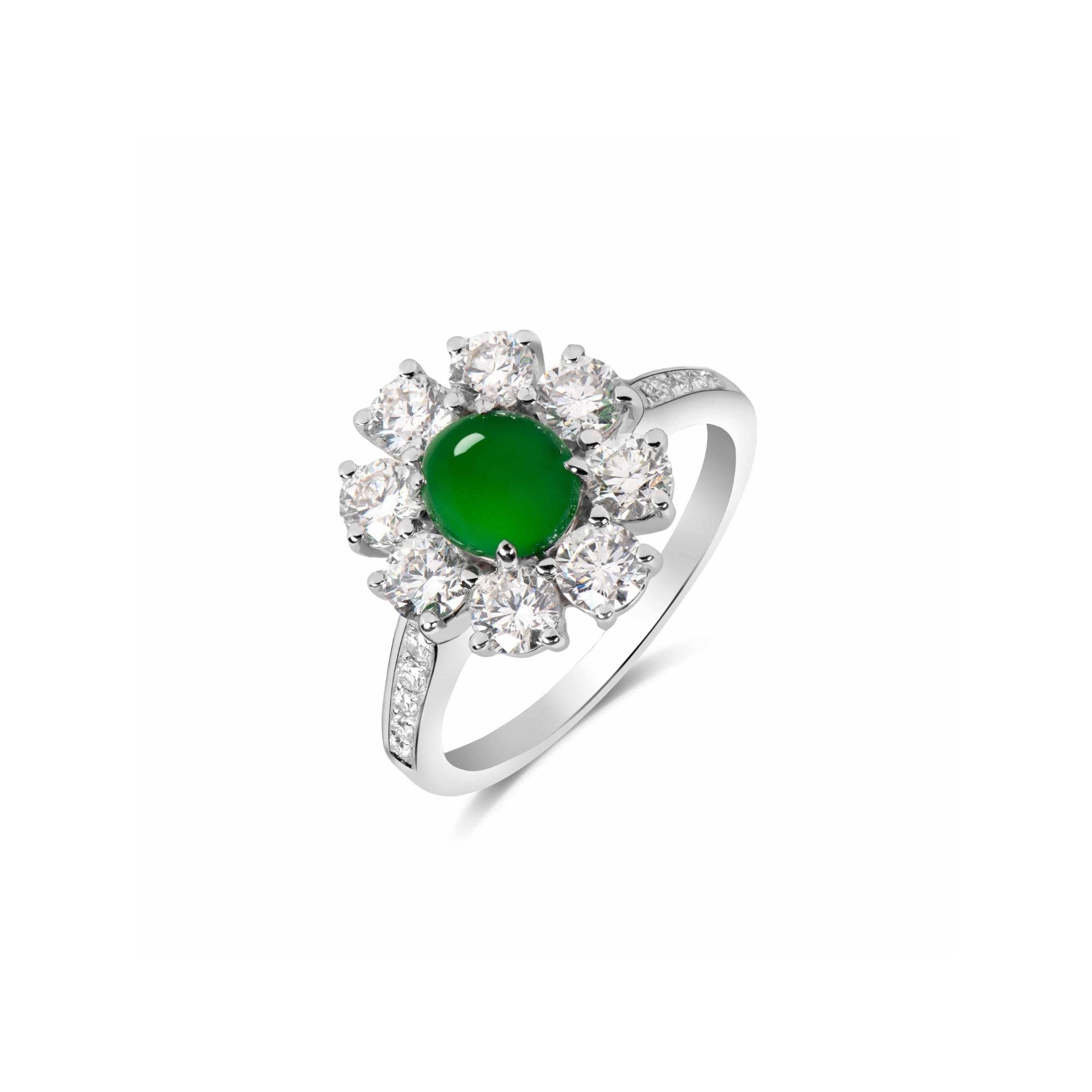 Jade & Diamond Ring - K.S. Sze & Sons