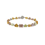 Multicolored Diamond Bracelet (GIA Certificate) - K.S. Sze & Sons