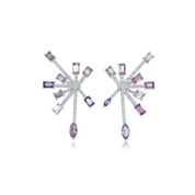 Sapphirec Diamond Fireworks Earrings - K.S. Sze & Sons