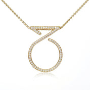 Pendant Ring Necklace in 18K Gold With Diamonds - K.S. Sze & Sons