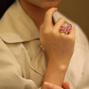 Pink Sapphire & Diamond Ring - K.S. Sze & Sons