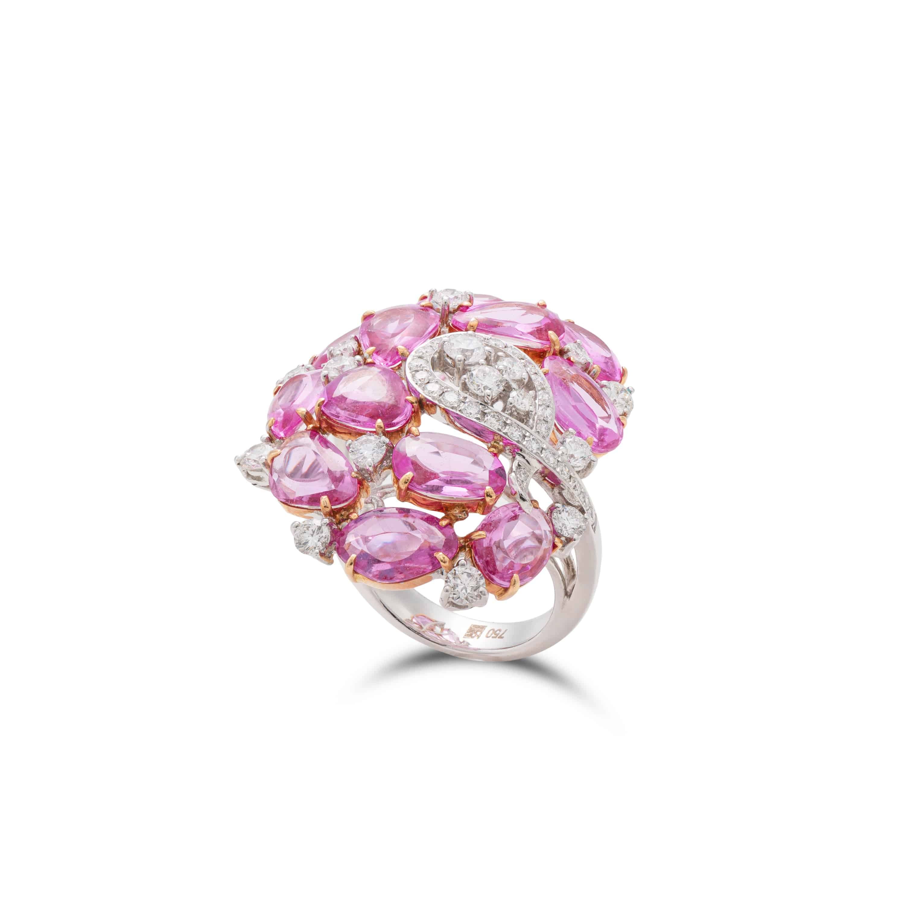 Pink Sapphire & Diamond Ring - K.S. Sze & Sons