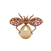 Pink Sapphire & South Sea Pearl Brooch - K.S. Sze & Sons