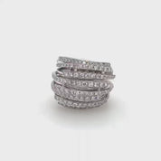 White Diamond Multilayered Ring