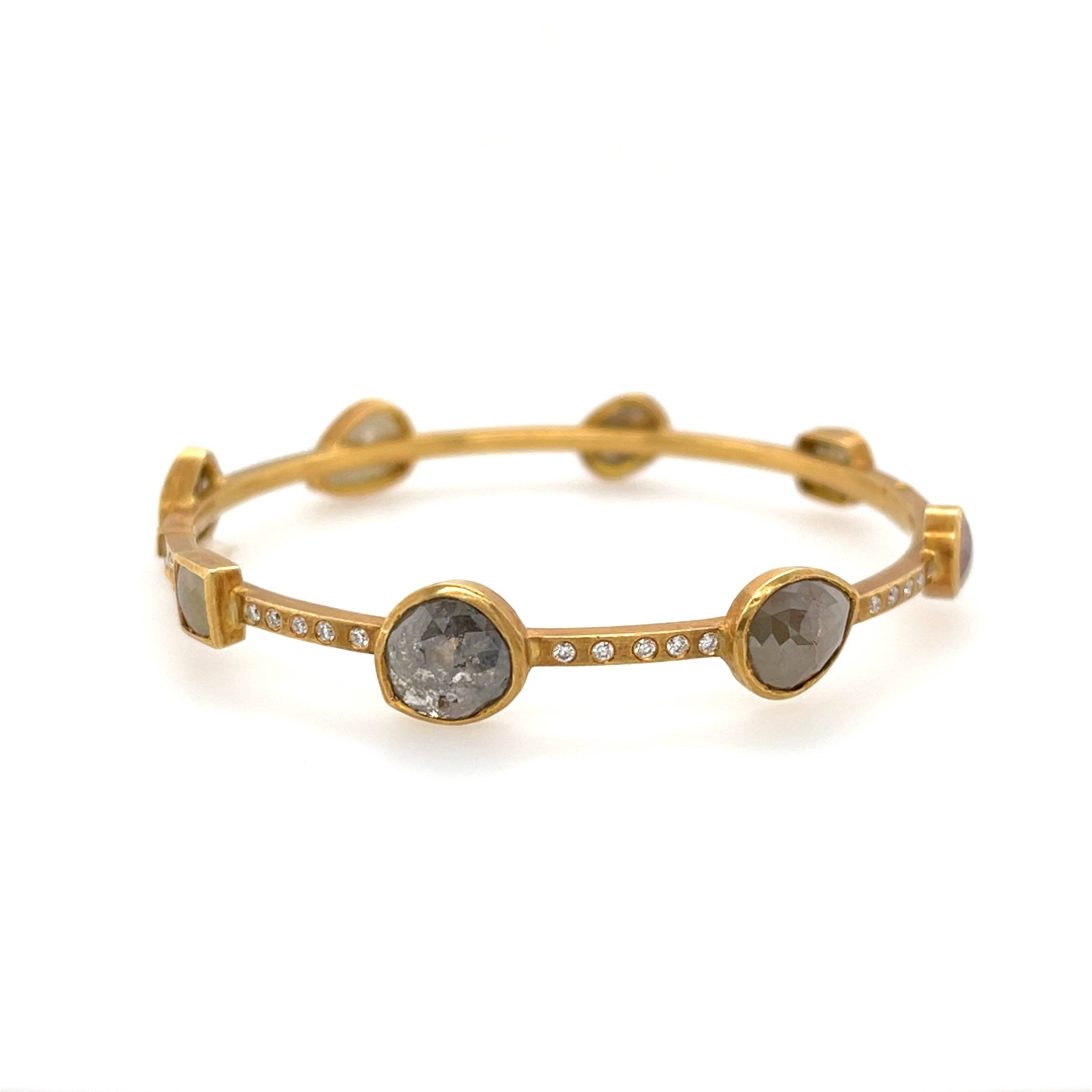 Rough Diamond Bangle - K.S. Sze & Sons