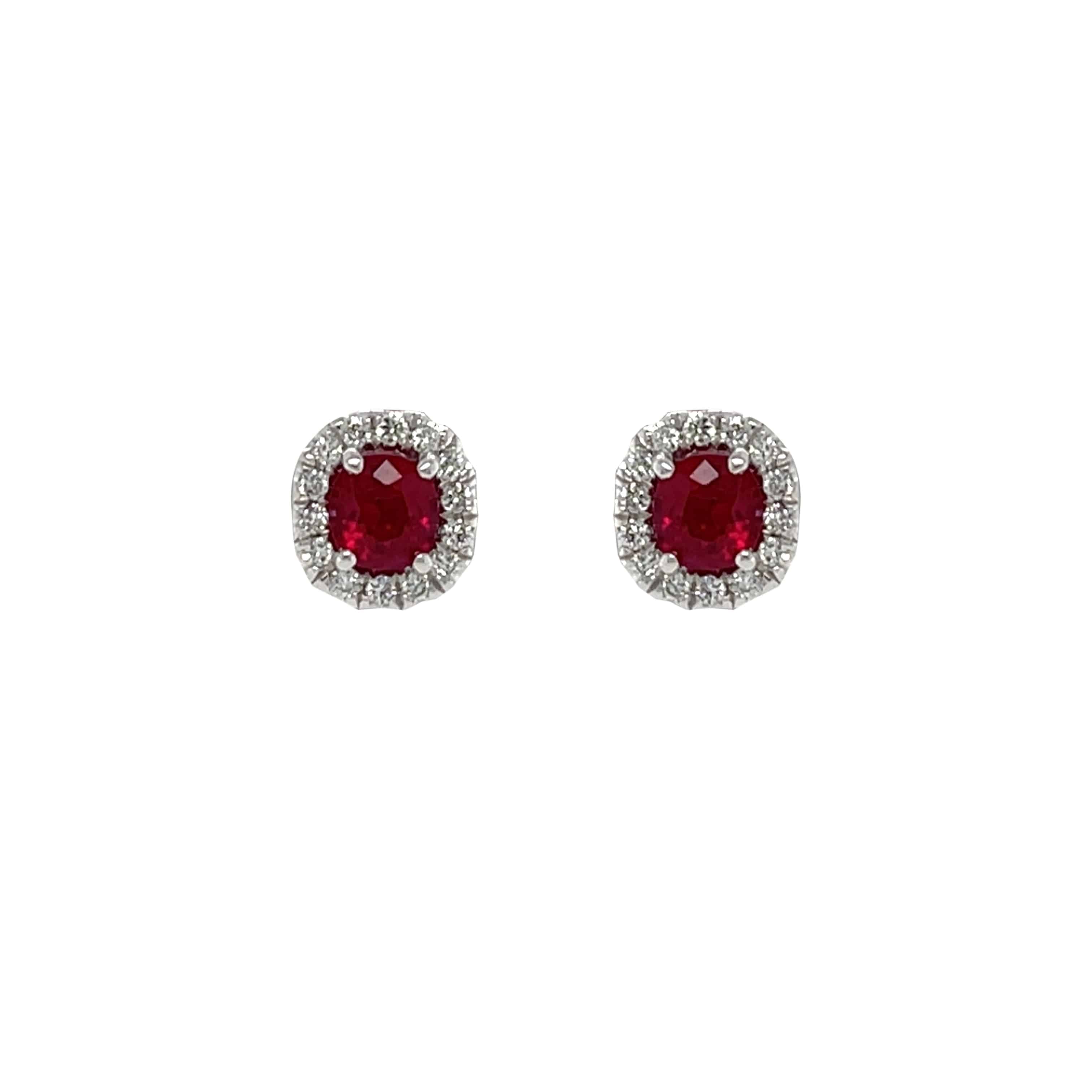 Ruby & Diamond Earrings - K.S. Sze & Sons