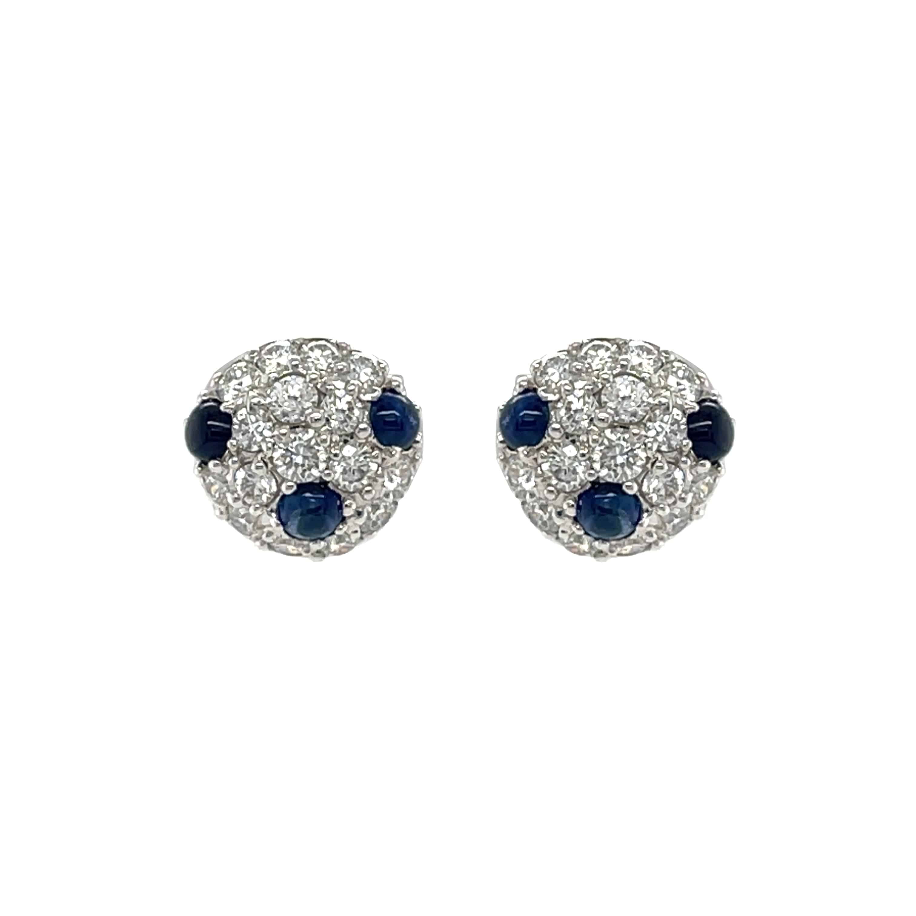 Sapphire & Diamond Earrings - K.S. Sze & Sons