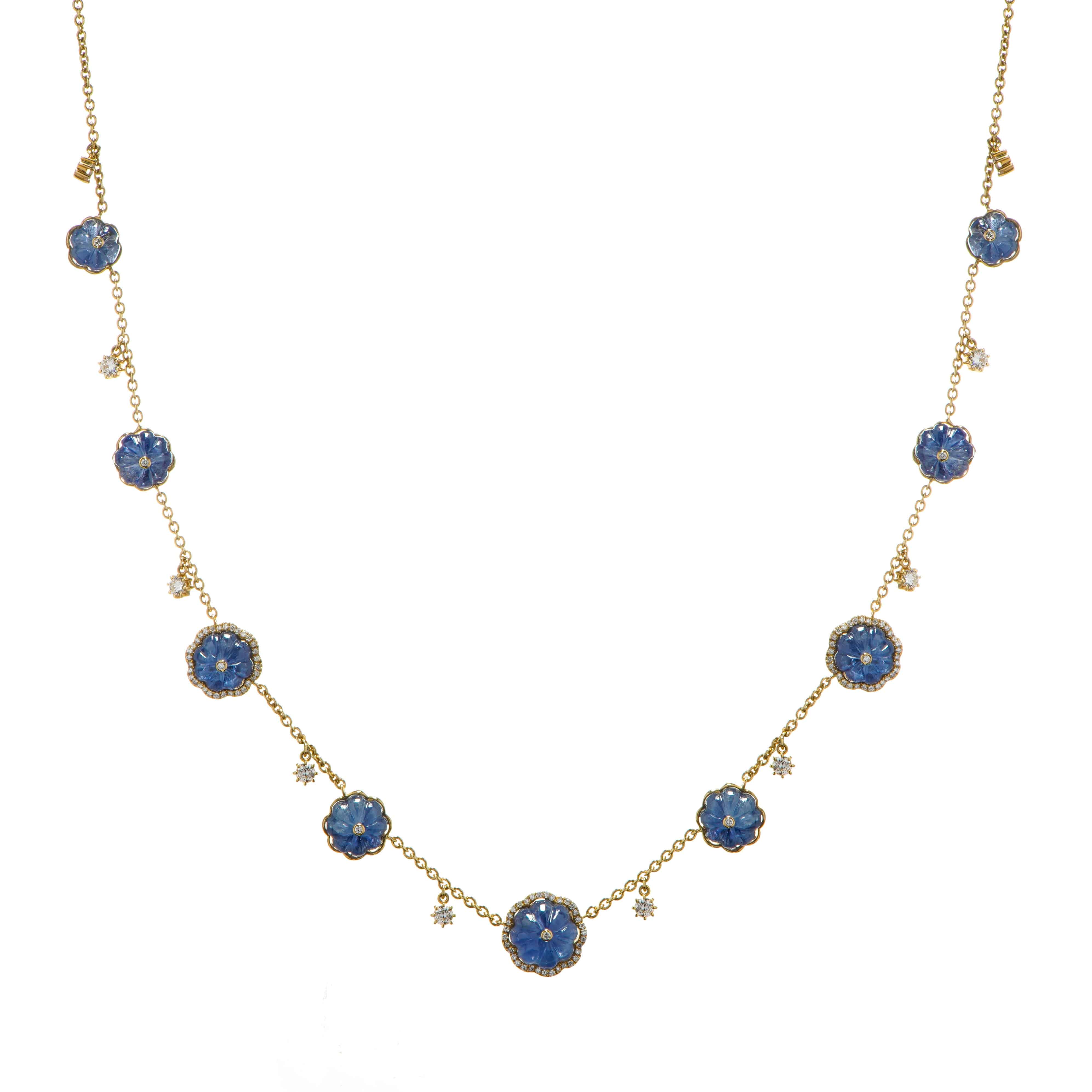 Sapphire & Diamond Necklace - K.S. Sze & Sons