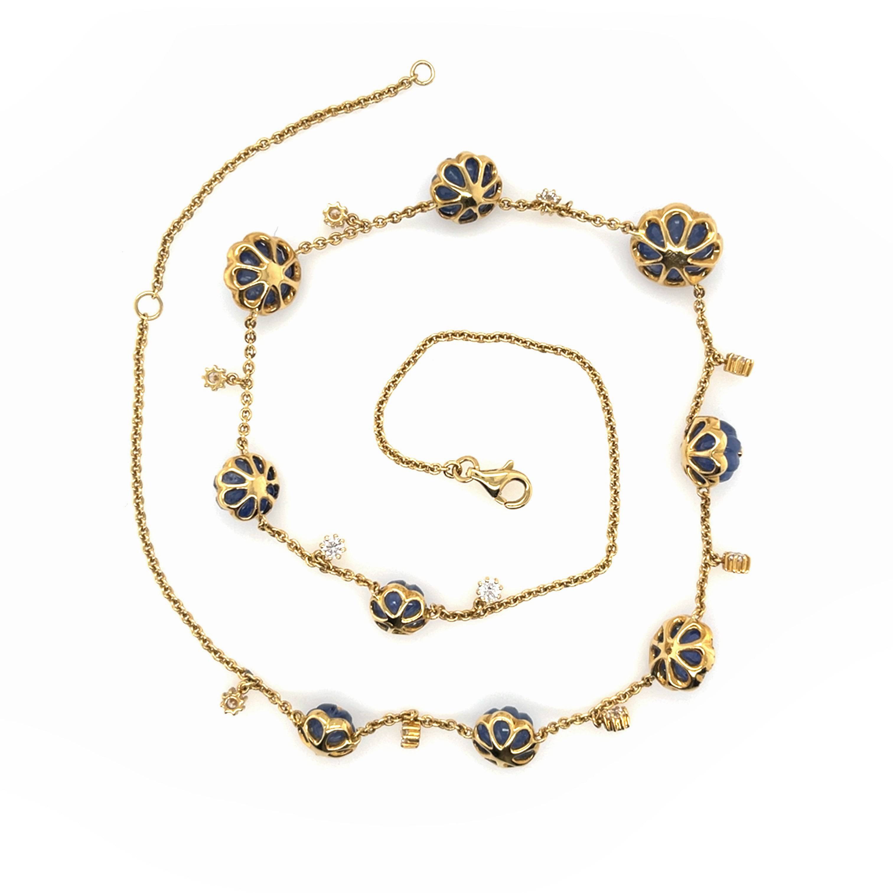 Sapphire & Diamond Necklace - K.S. Sze & Sons