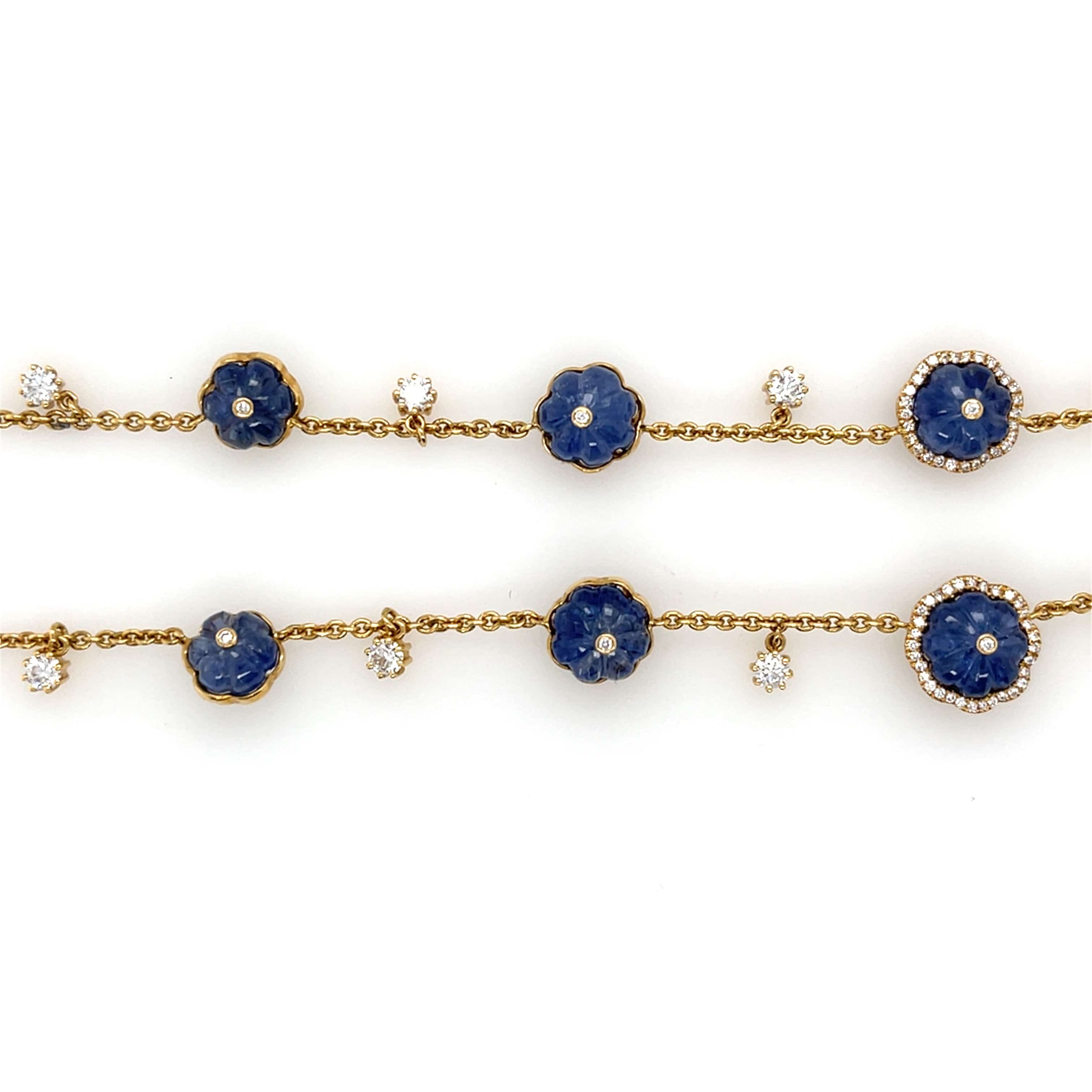 Sapphire & Diamond Necklace - K.S. Sze & Sons
