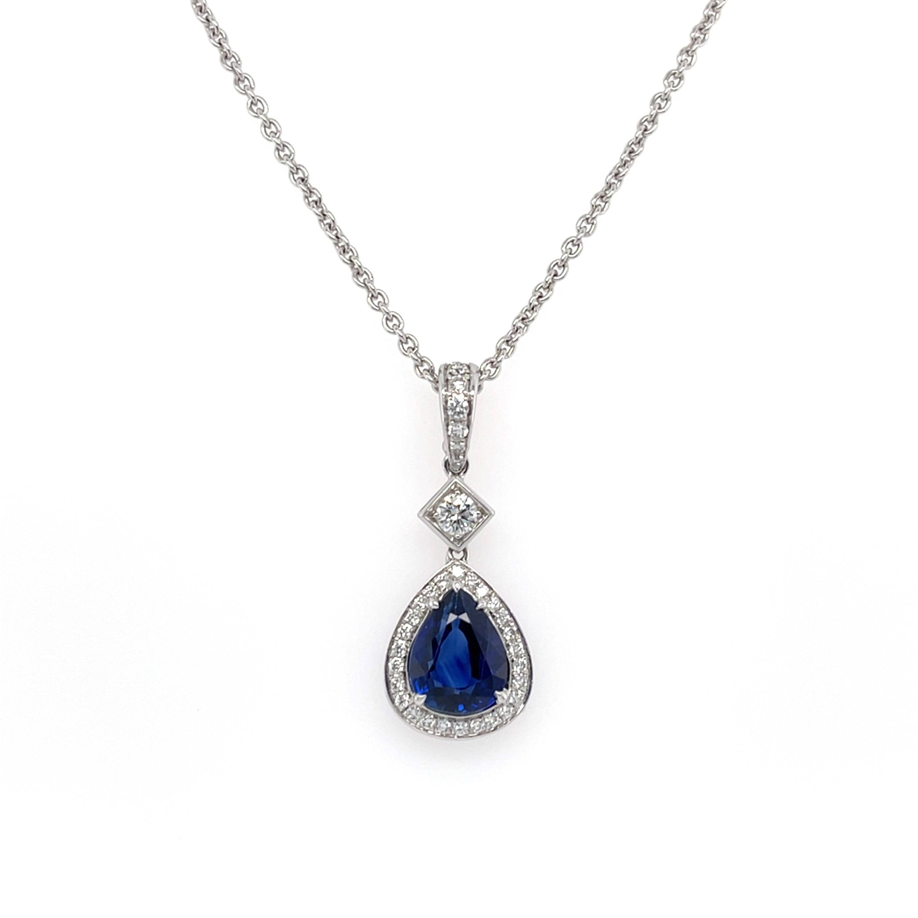 Sapphire & Diamond Pendant - K.S. Sze & Sons