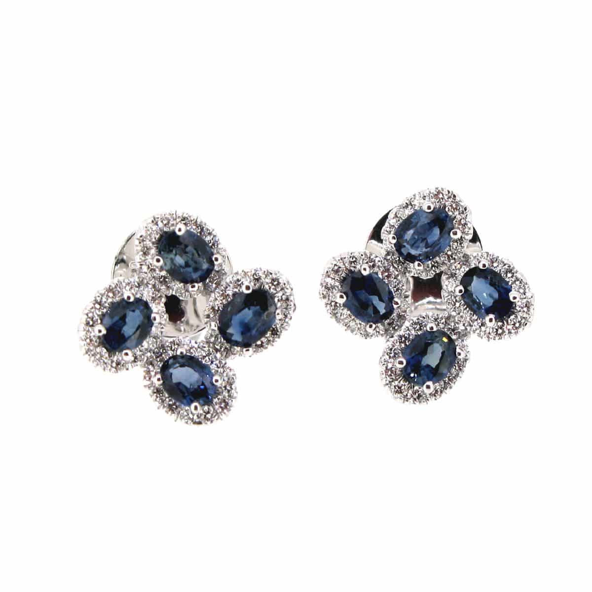 Sapphire & Diamonds Earrings - K.S. Sze & Sons