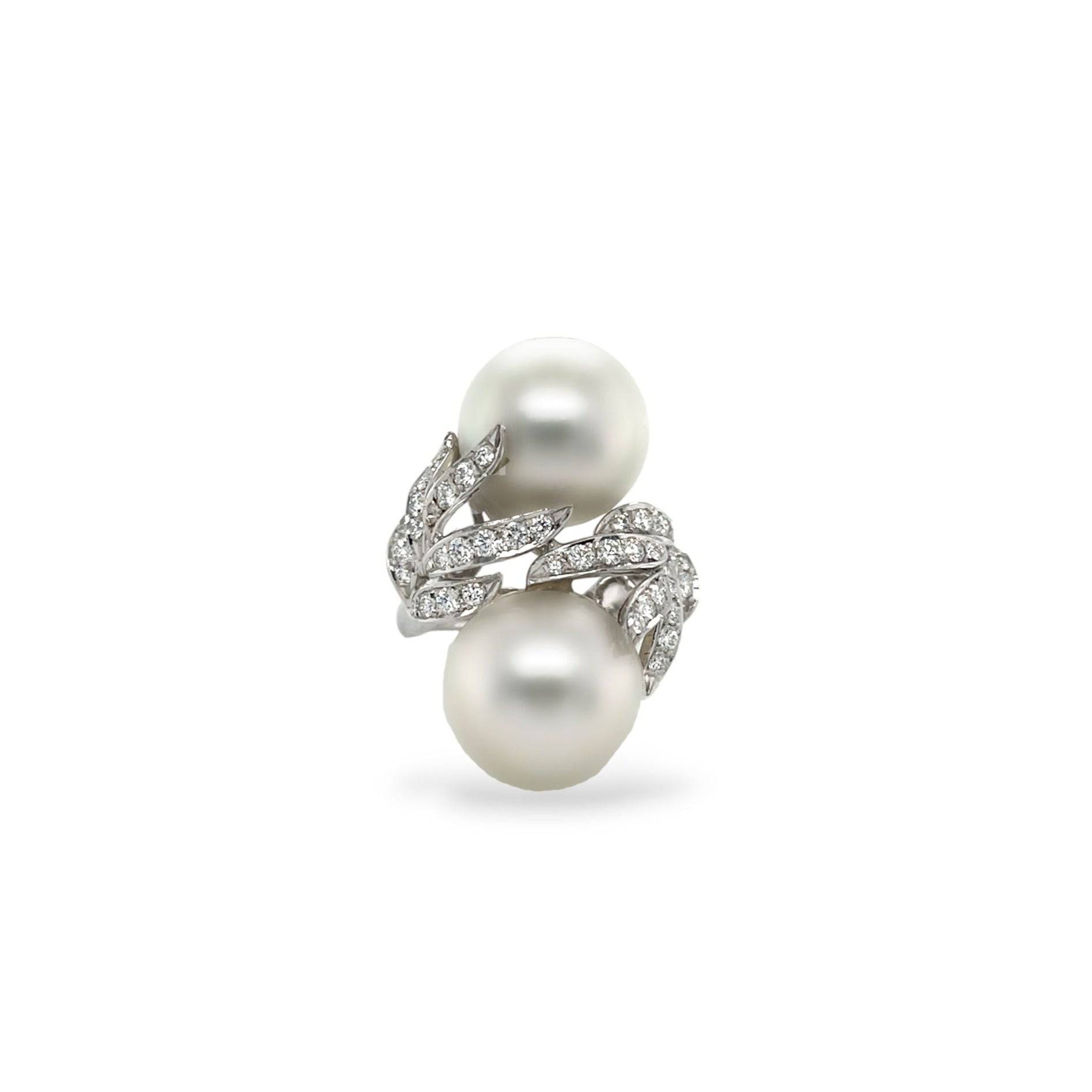 South Sea Pearl & Diamond Cocktail Ring - K.S. Sze & Sons