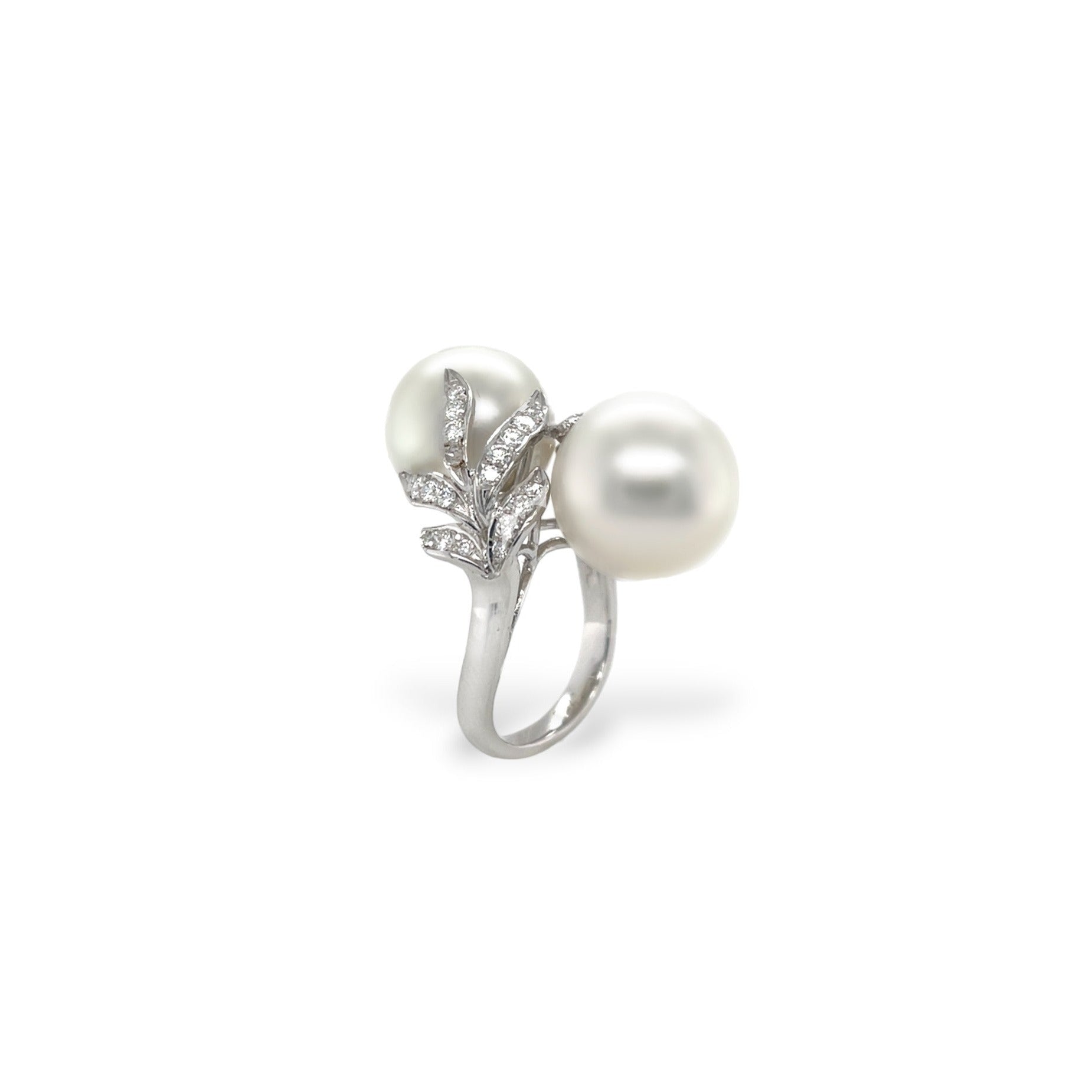 South Sea Pearl & Diamond Cocktail Ring - K.S. Sze & Sons