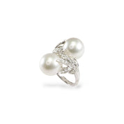 South Sea Pearl & Diamond Cocktail Ring - K.S. Sze & Sons