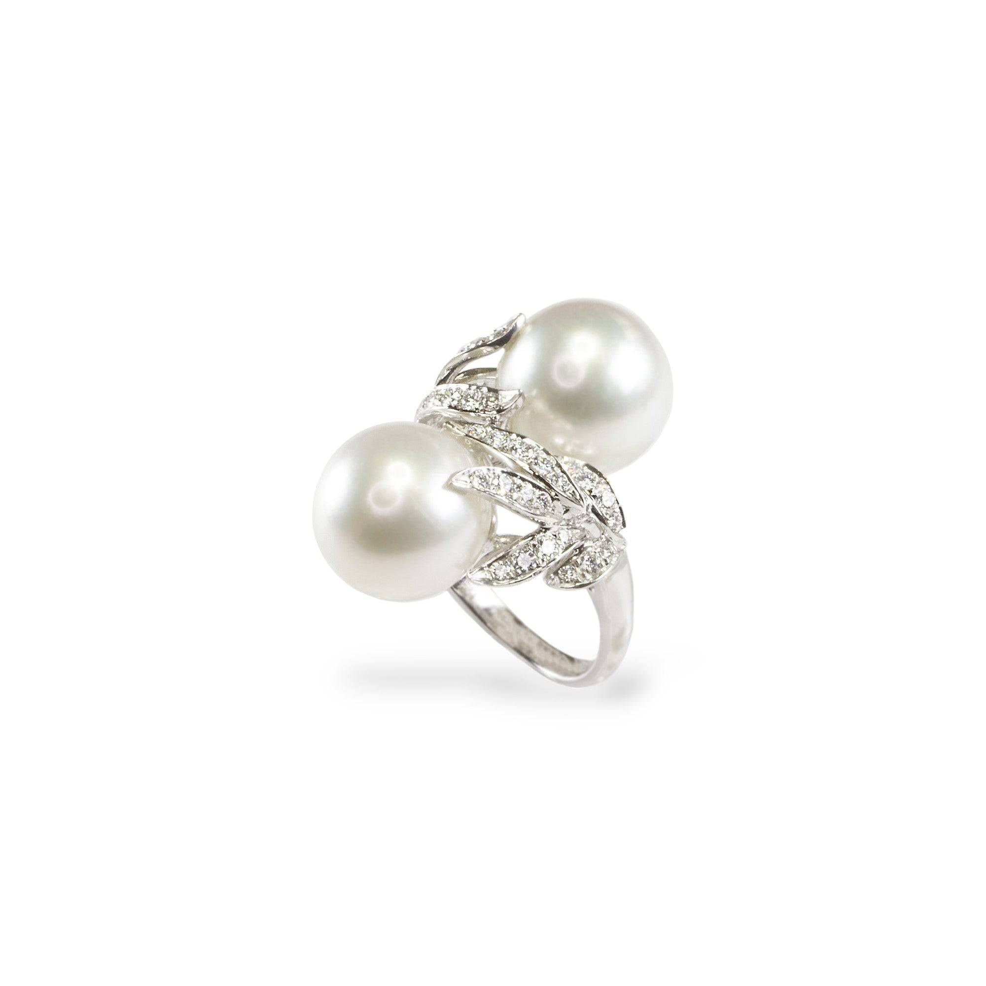 South Sea Pearl & Diamond Cocktail Ring - K.S. Sze & Sons