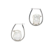 South Sea Pearl & Diamond Earrings - K.S. Sze & Sons