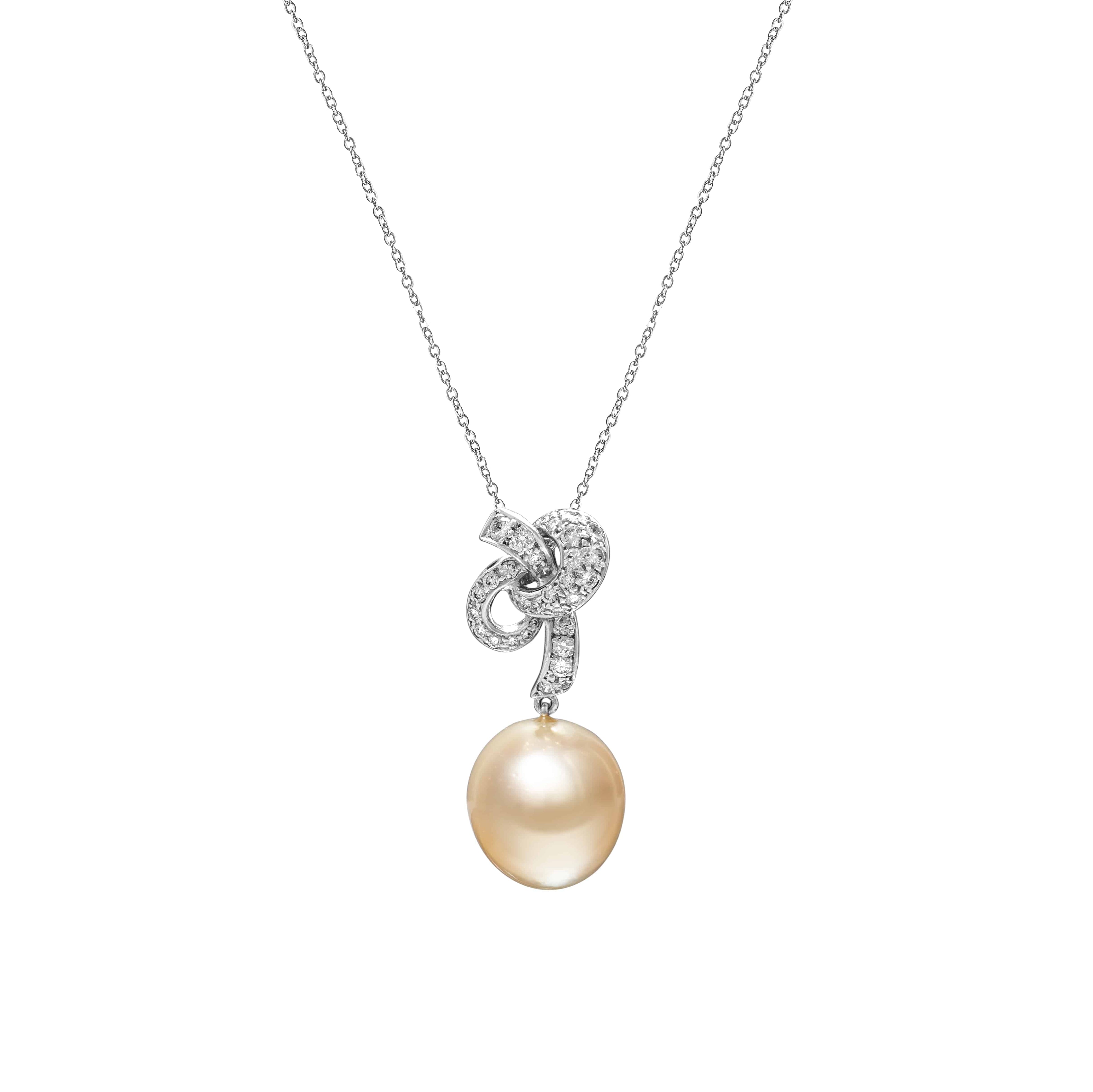 South Sea Pearl & Diamond Pendant - K.S. Sze & Sons