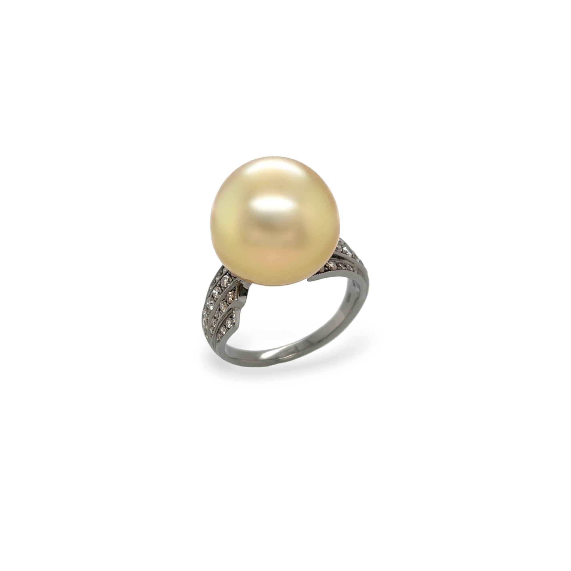 South Sea Pearl & Diamond Ring - K.S. Sze & Sons