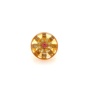 Spinel, Citrine & Diamond Flora Ring - K.S. Sze & Sons