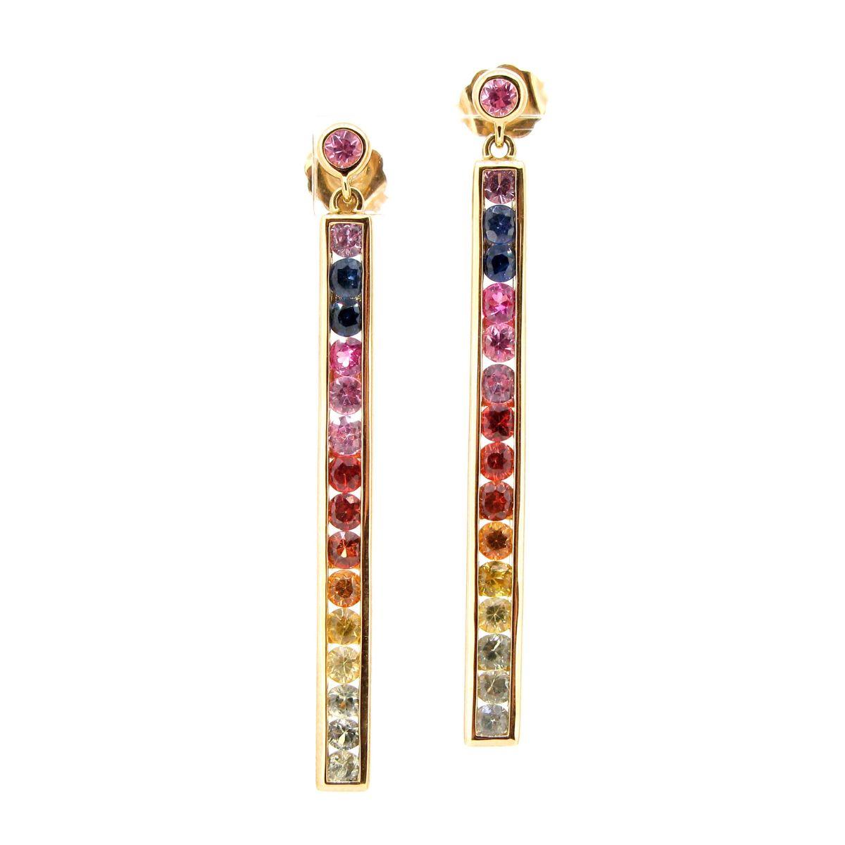 Multicolored Sapphire Earrings - K.S. Sze & Sons
