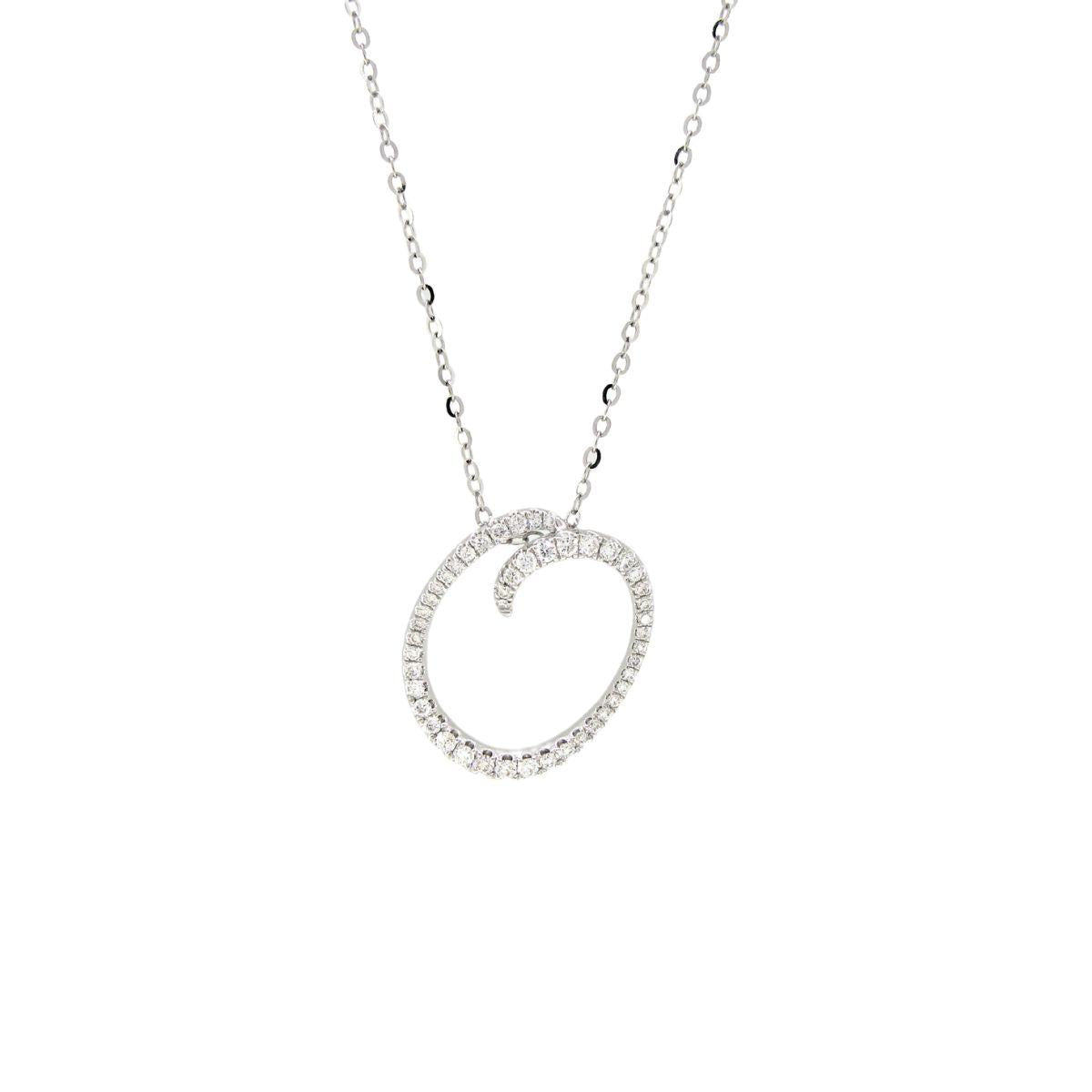 Initial Diamond Necklace  "O" - K.S. Sze & Sons
