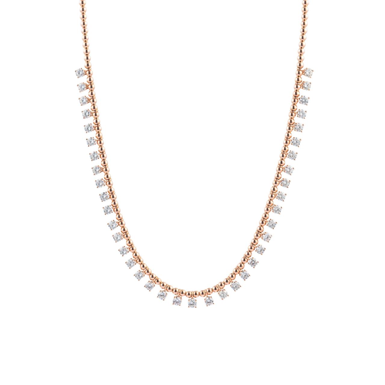 Rose Gold Diamond Necklace - K.S. Sze & Sons