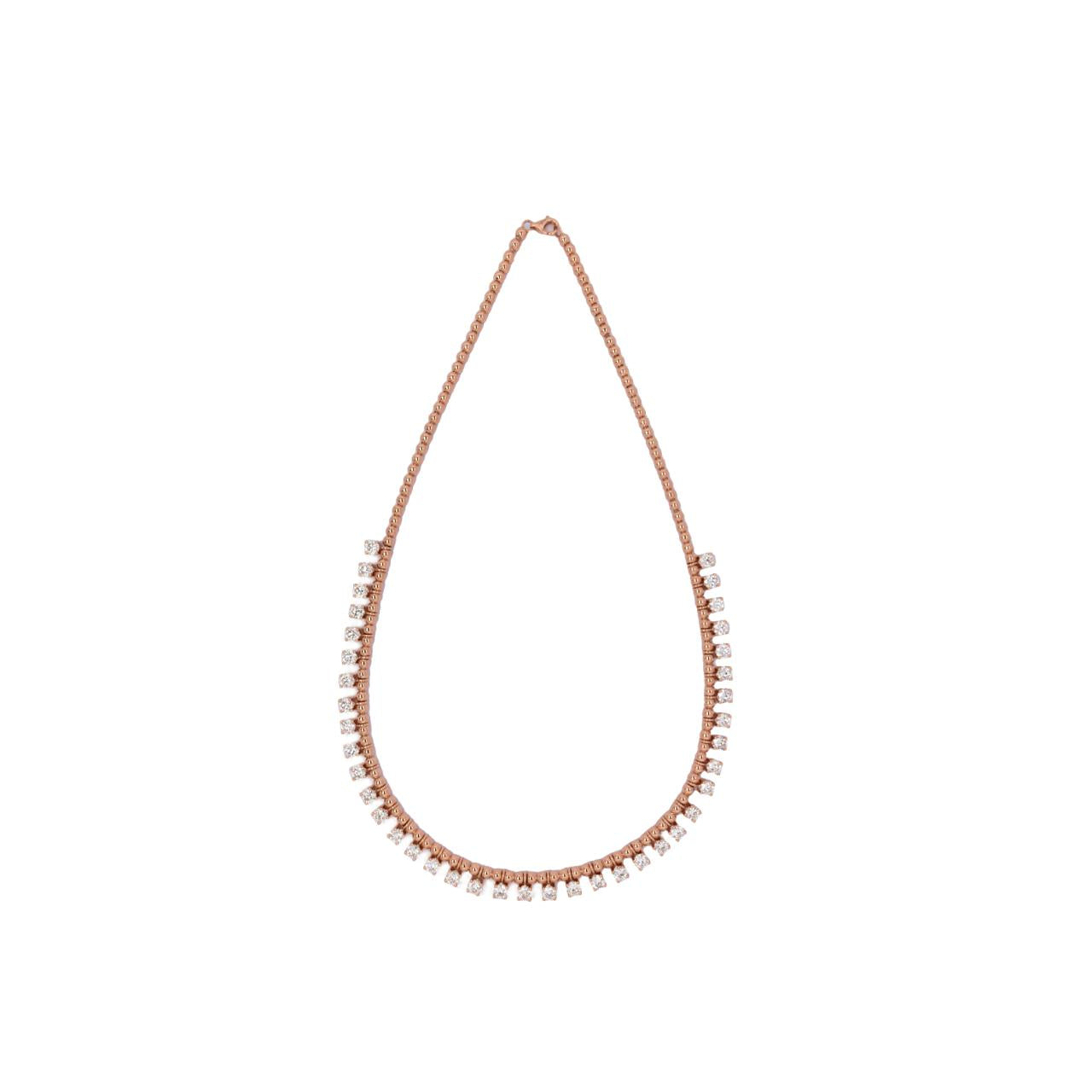 Rose Gold Diamond Necklace - K.S. Sze & Sons