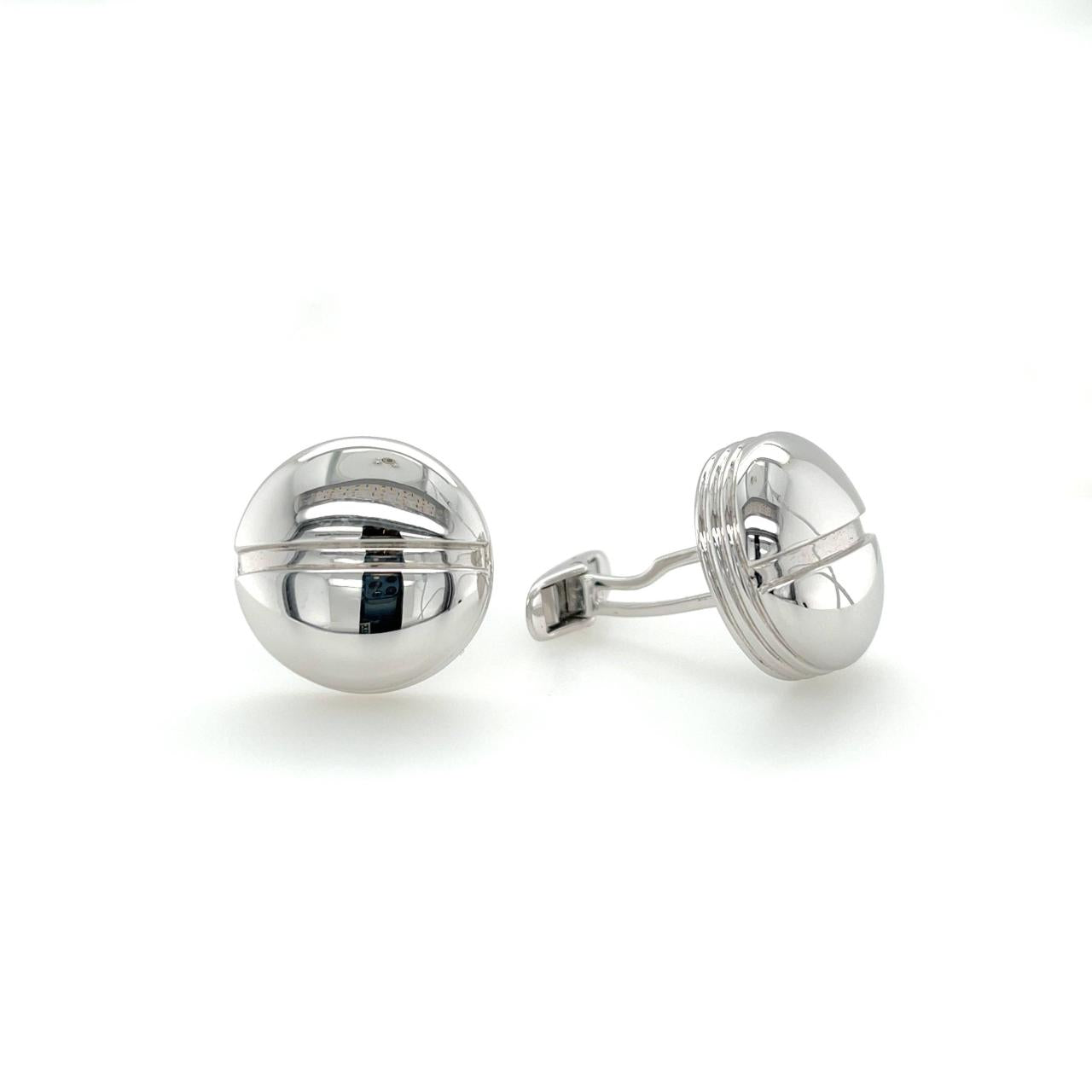 White Gold Cufflinks - K.S. Sze & Sons