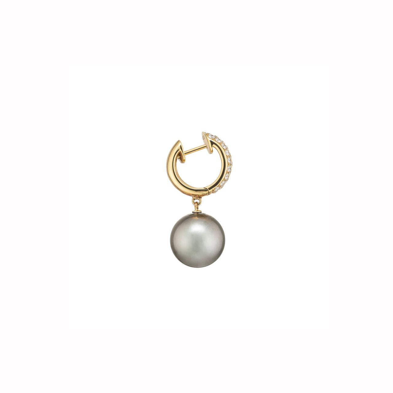 Tahitian South Sea Pearl & Diamond Earrings - K.S. Sze & Sons