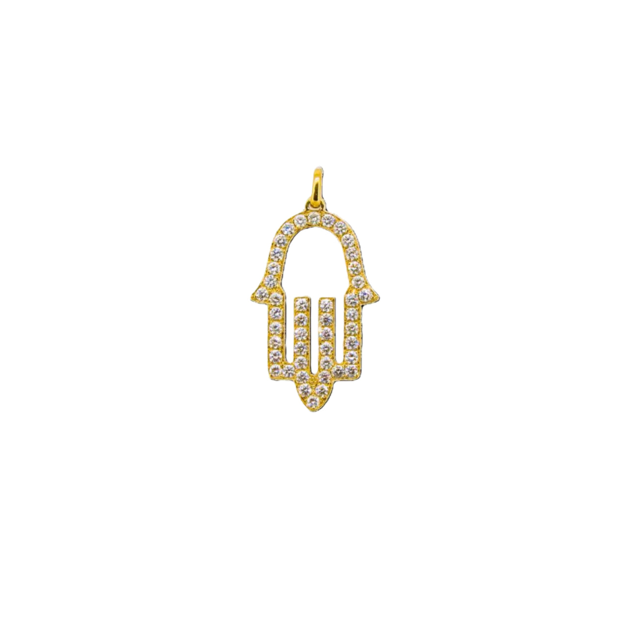 Diamond Hamsa Hand Pendant - K.S. Sze & Sons