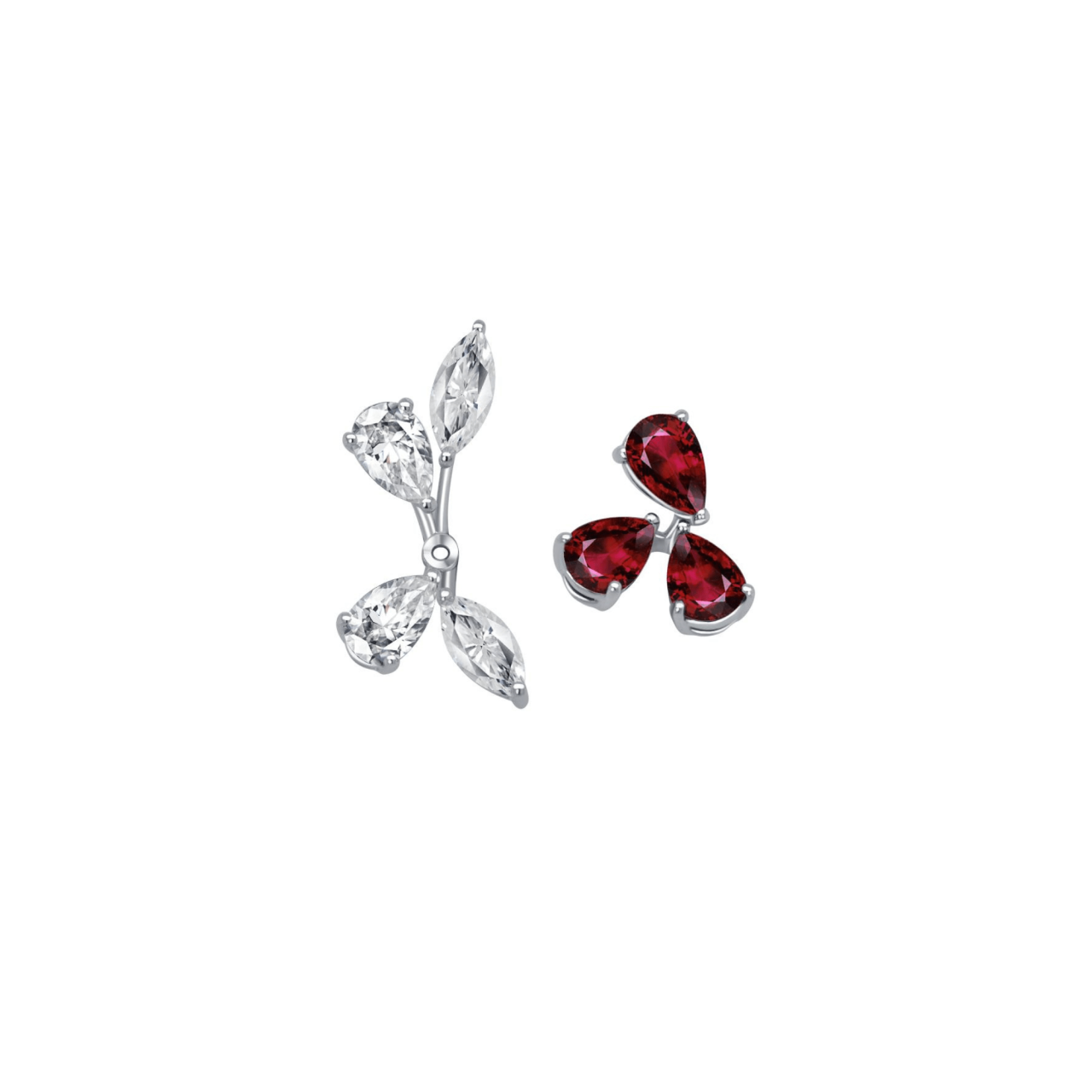 Transformational No Heat Ruby, Diamond Earrings - K.S. Sze & Sons