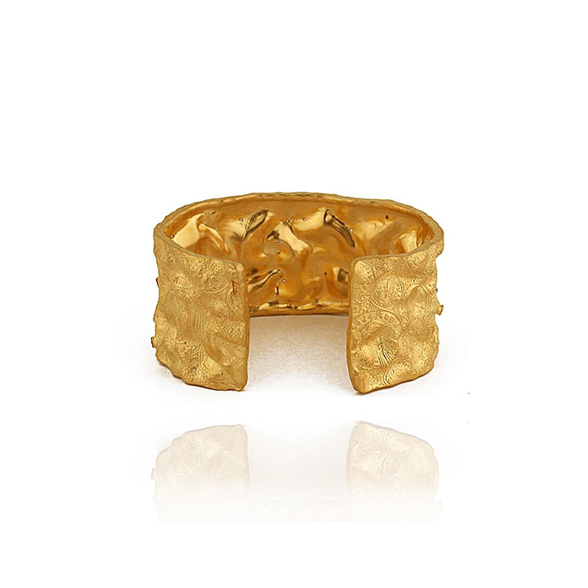 Wrinkled Cuff Bangle - K.S. Sze & Sons