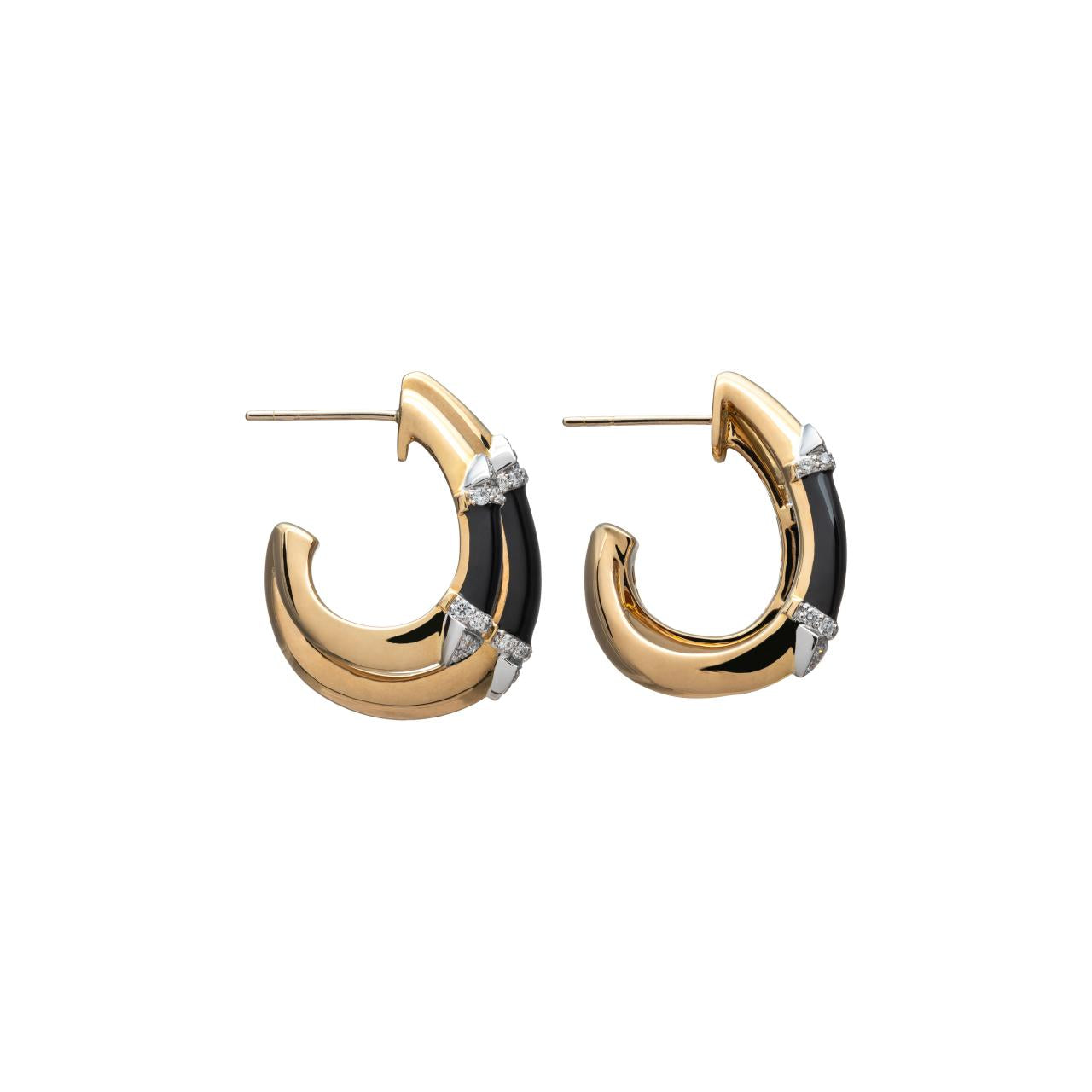 Diamond & Enamel Earrings - K.S. Sze & Sons