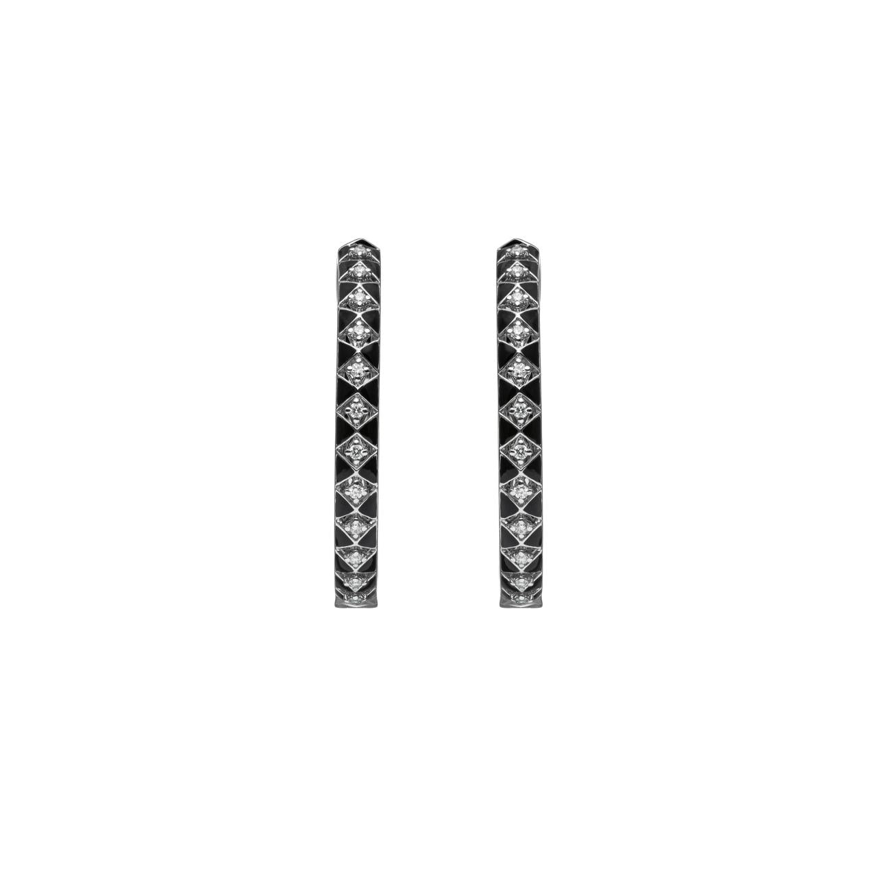 Diamond  & Enamel Earrings - K.S. Sze & Sons