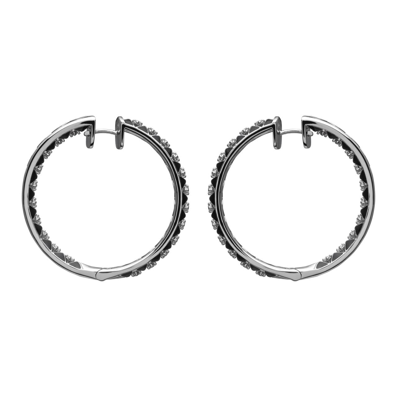 Diamond  & Enamel Earrings - K.S. Sze & Sons