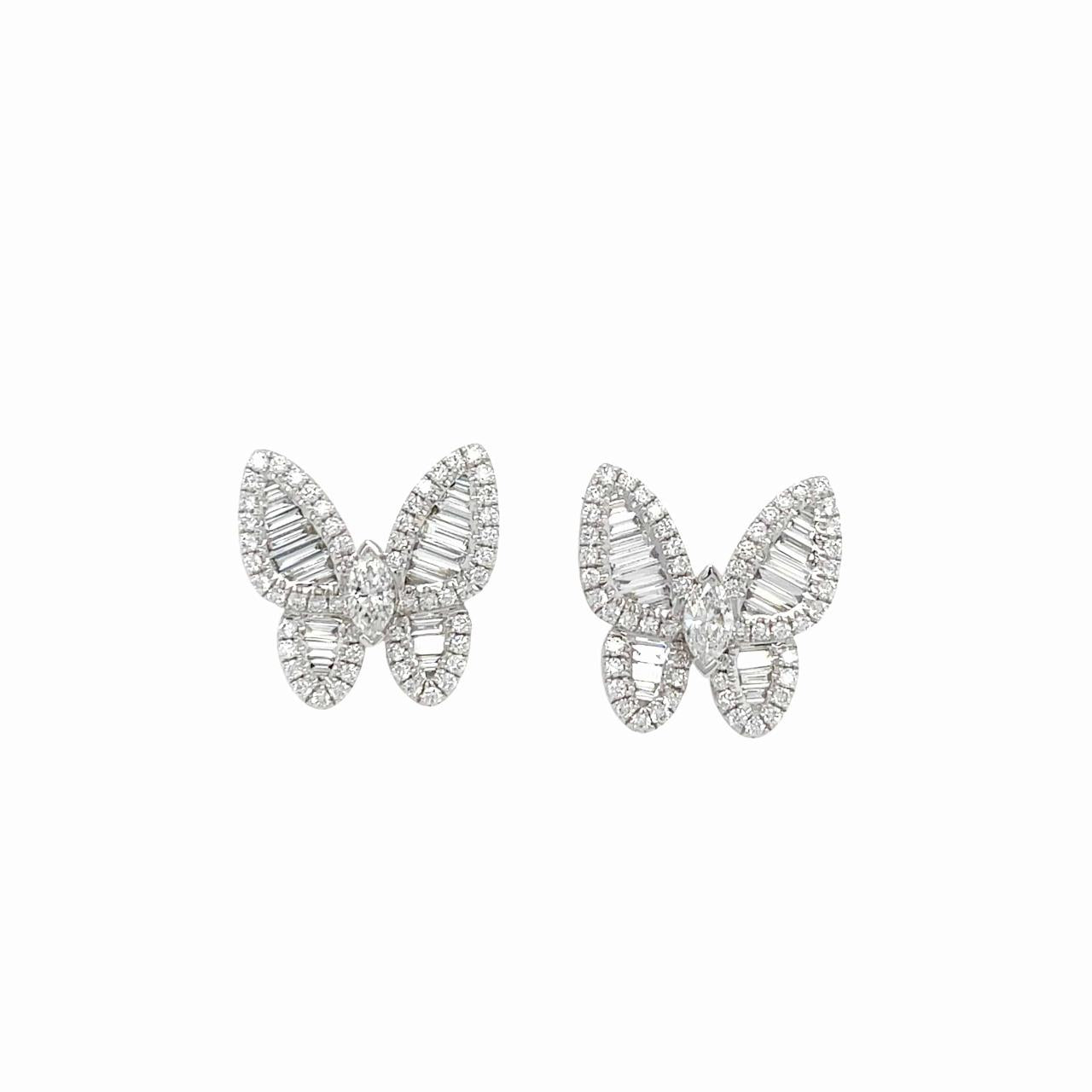 Diamond Butterfly Earrings - K.S. Sze & Sons