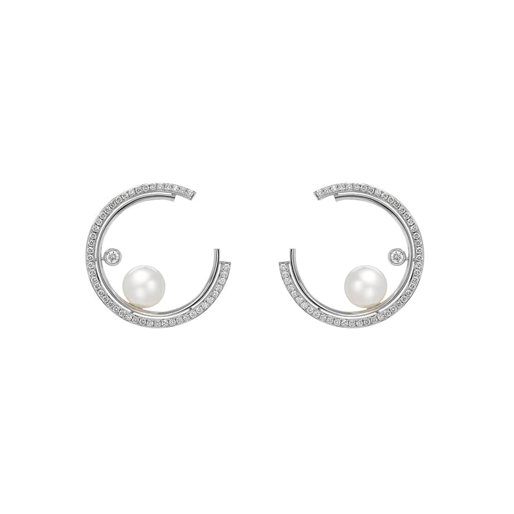 Pearl on a Hoop, Medium - K.S. Sze & Sons