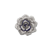 Transformational Diamond & Enamel Rose Brooch/Ring - K.S. Sze & Sons