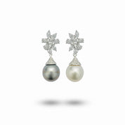 Transformational Diamond & South Sea Pearl Earrings - K.S. Sze & Sons