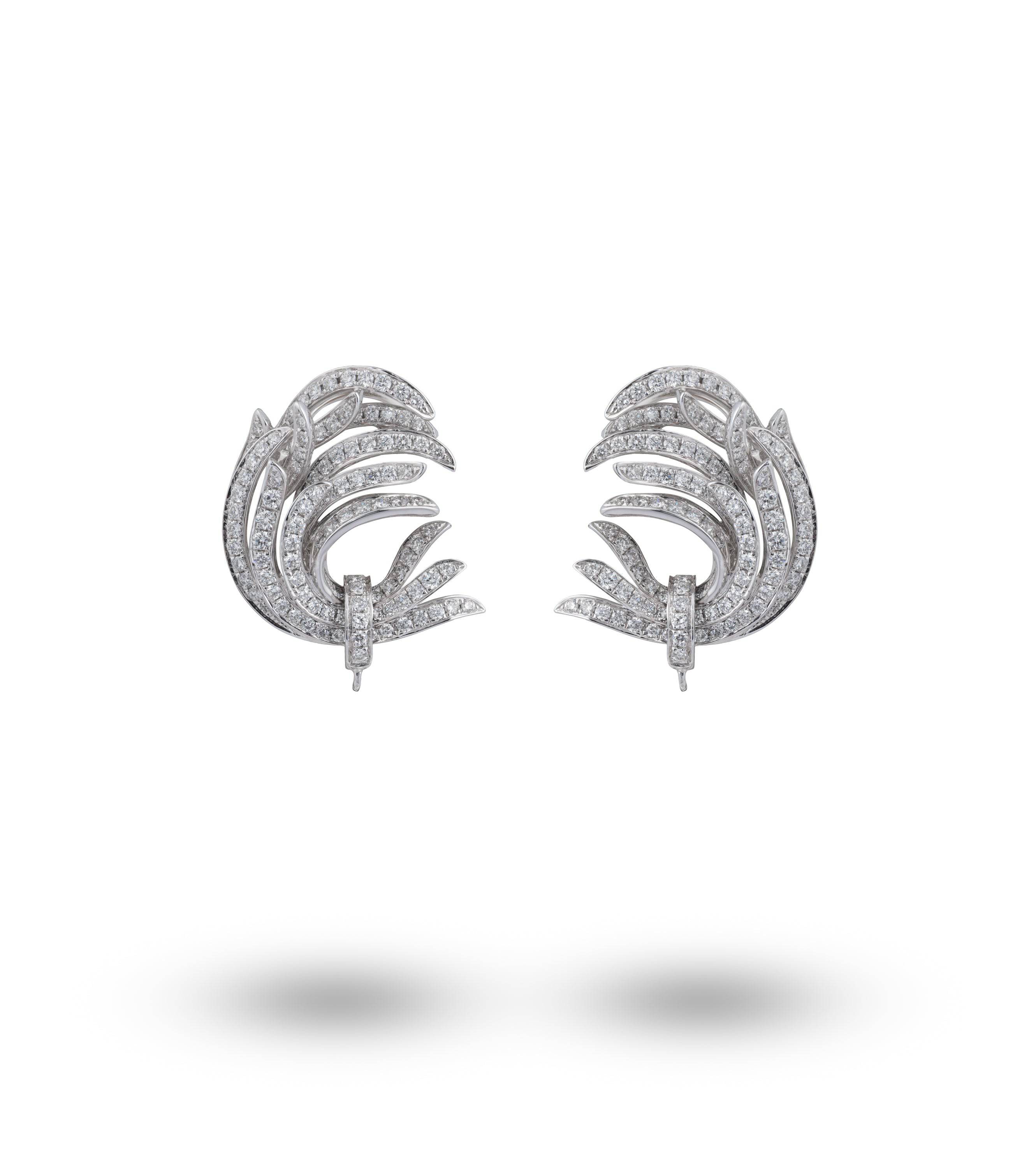 Transformational Diamond & Tsavorite Earring - K.S. Sze & Sons