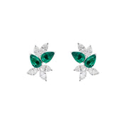 Transformational Emerald Earrings/Diamond Jackets - K.S. Sze & Sons